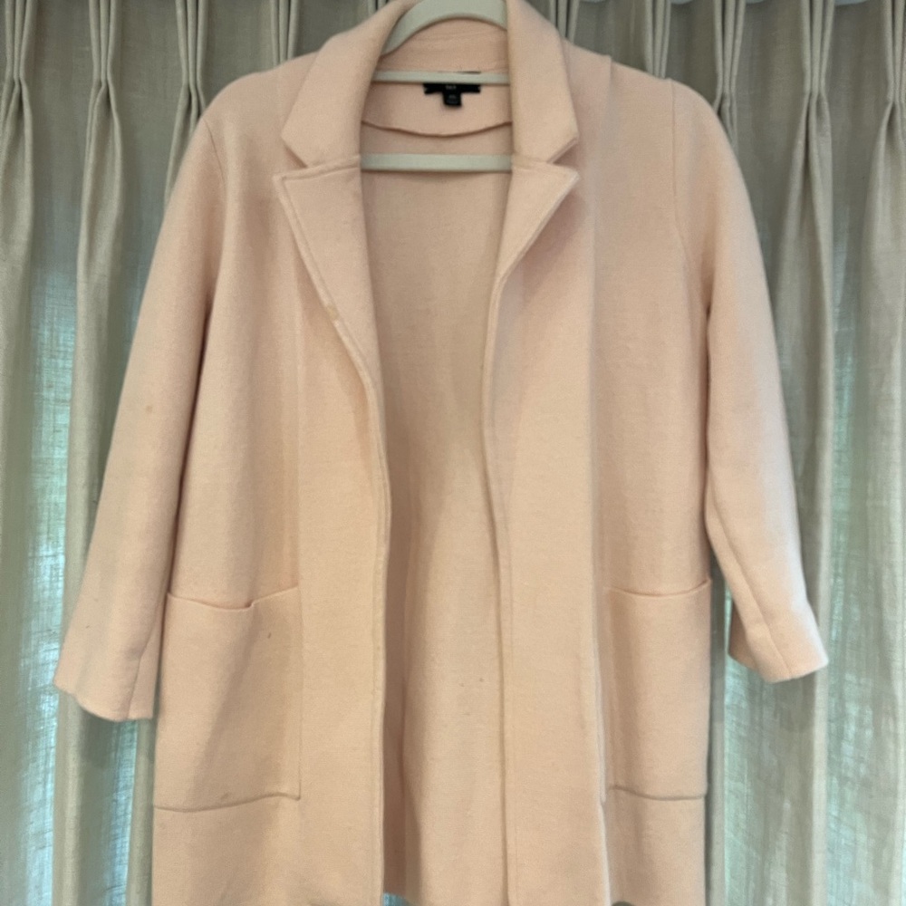 J. Crew Soft Pink Open Front Cardigan